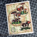 Tim Holtz - Stampers Anonymous Cling Stamps - Tiny Toadstools
