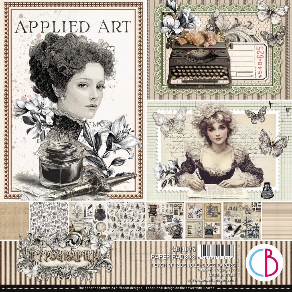 Ciao Bella Paper Typographic Paper Pad Collection