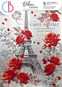 Ciao Bella Paper - Paris Je t’aime A4 Deluxe Silver Paper 