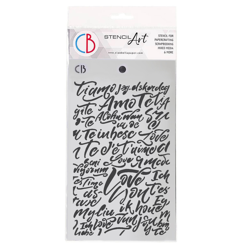 Ciao Bella Paper - Love Engraved 5"x8" Stencil 