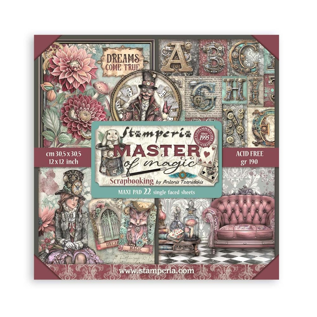 Stamperia - Master of Magic - 12"x12" Single Faced Scrapbooking Pad