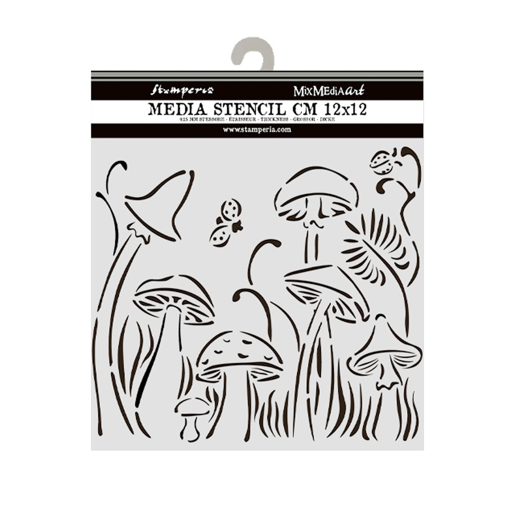 Stamperia - Hidden Grove - Mushrooms Stencil (12x12cm)