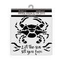Stamperia - Silent Sea - Crab Stencil (12x12cm)