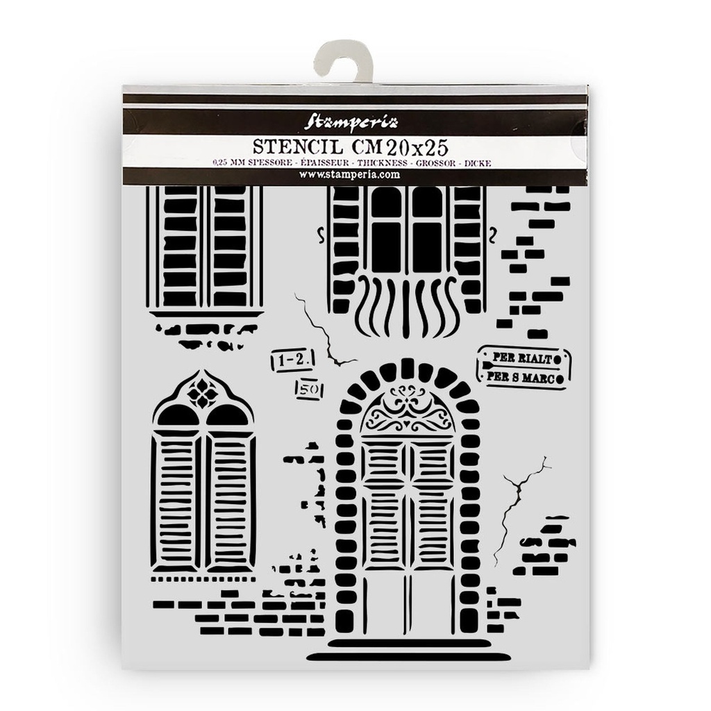 Stamperia - Venice City of Art - Windows Stencil (20x25cm)