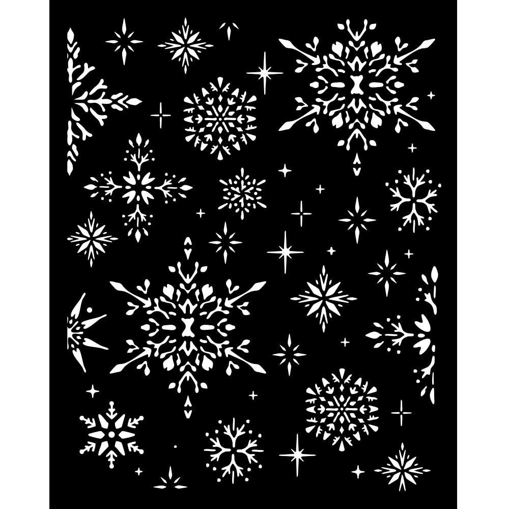 Stamperia - The Owl's House - Snowflakes Stencil (20x25cm)  