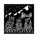 Stamperia - The Owl's House - Owls Stencil (18x18cm)  
