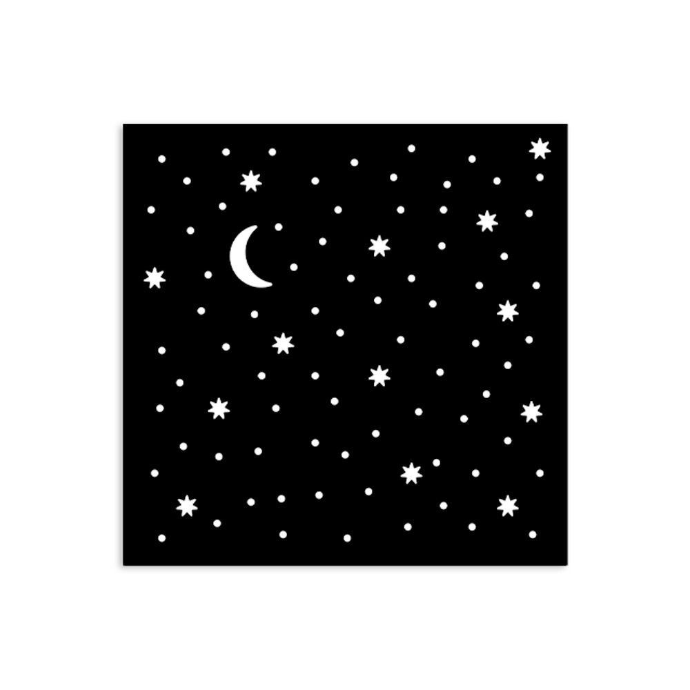 Stamperia -  Alice in Christmas - Stars and Moon Stencil (12x12cm)