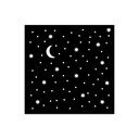 Stamperia -  Alice in Christmas - Stars and Moon Stencil (12x12cm)