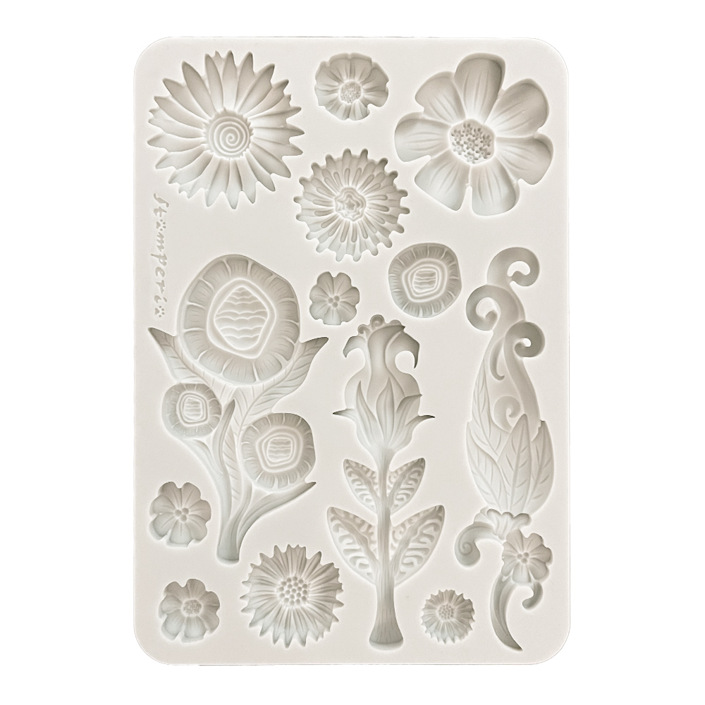 Stamperia - Furry Friends - A5 Silicon Mould - Flowers
