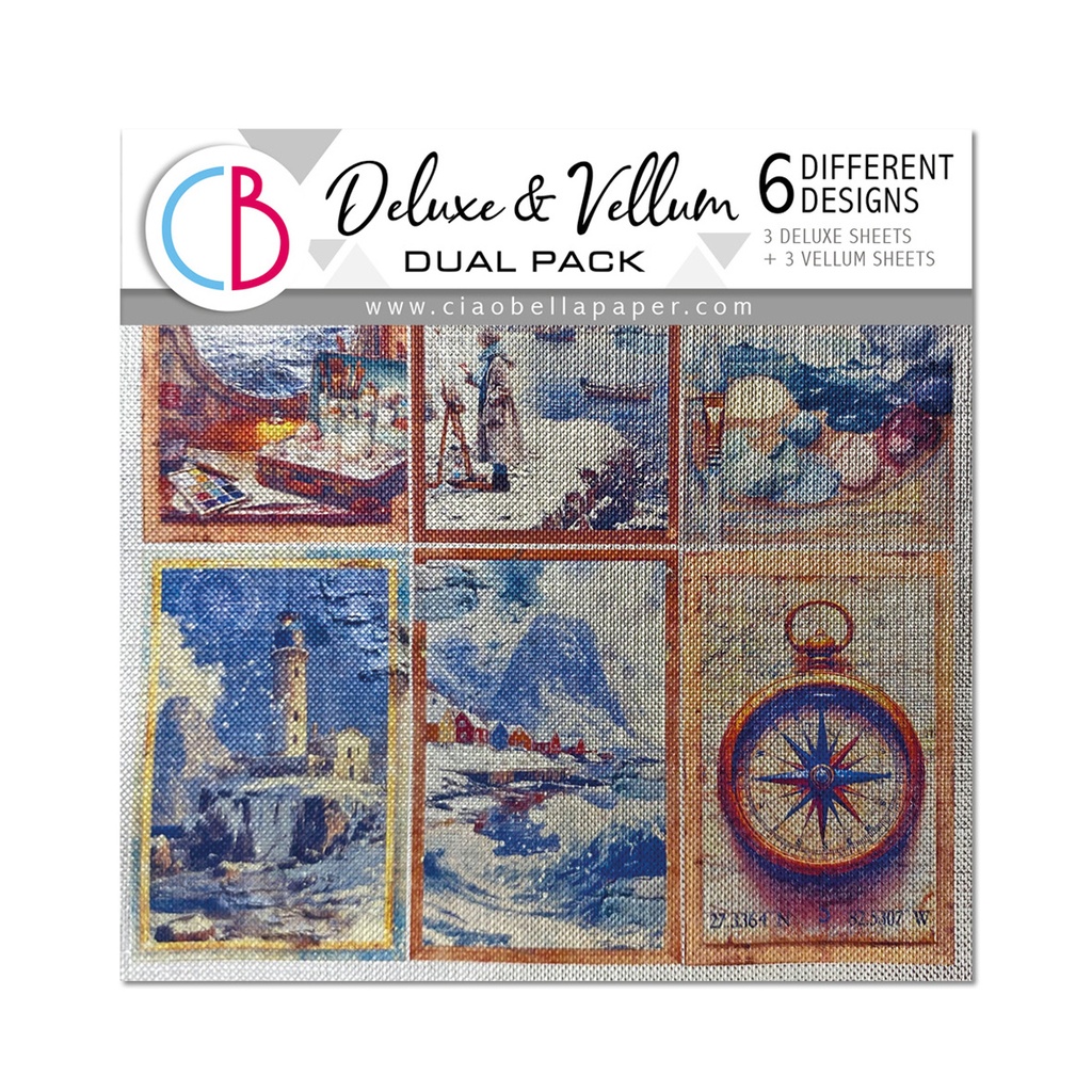 Ciao Bella Paper - An Artist Journey - 6"x6" Deluxe & Vellum Dual Pack 
