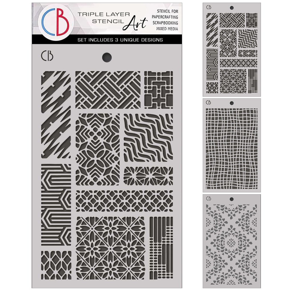  Ciao Bella Paper - Eastern Journey - Triple Layer Stencil Set (5"x8") 