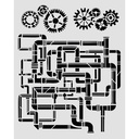 Stamperia - Gardens of Time - Tubes Stencil (20x25cm) 