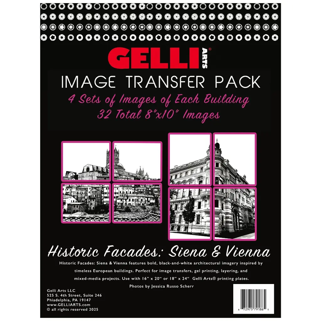 Gelli Arts® Image Transfer Printables - Historic Facades: Siena & Vienna
