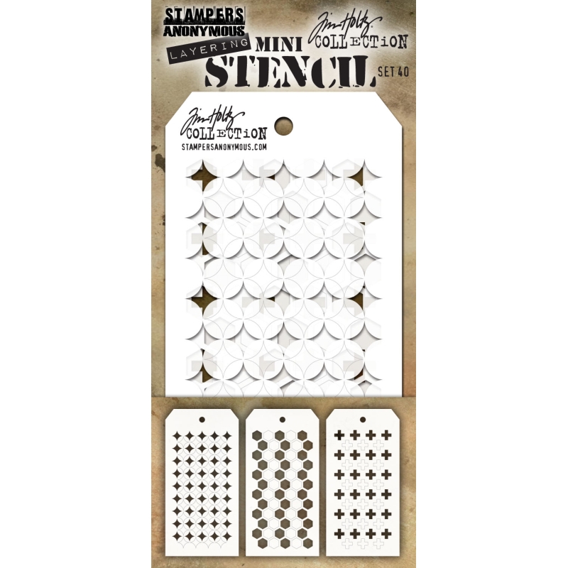 Tim Holtz Mini Layering Stencil Set #40 
