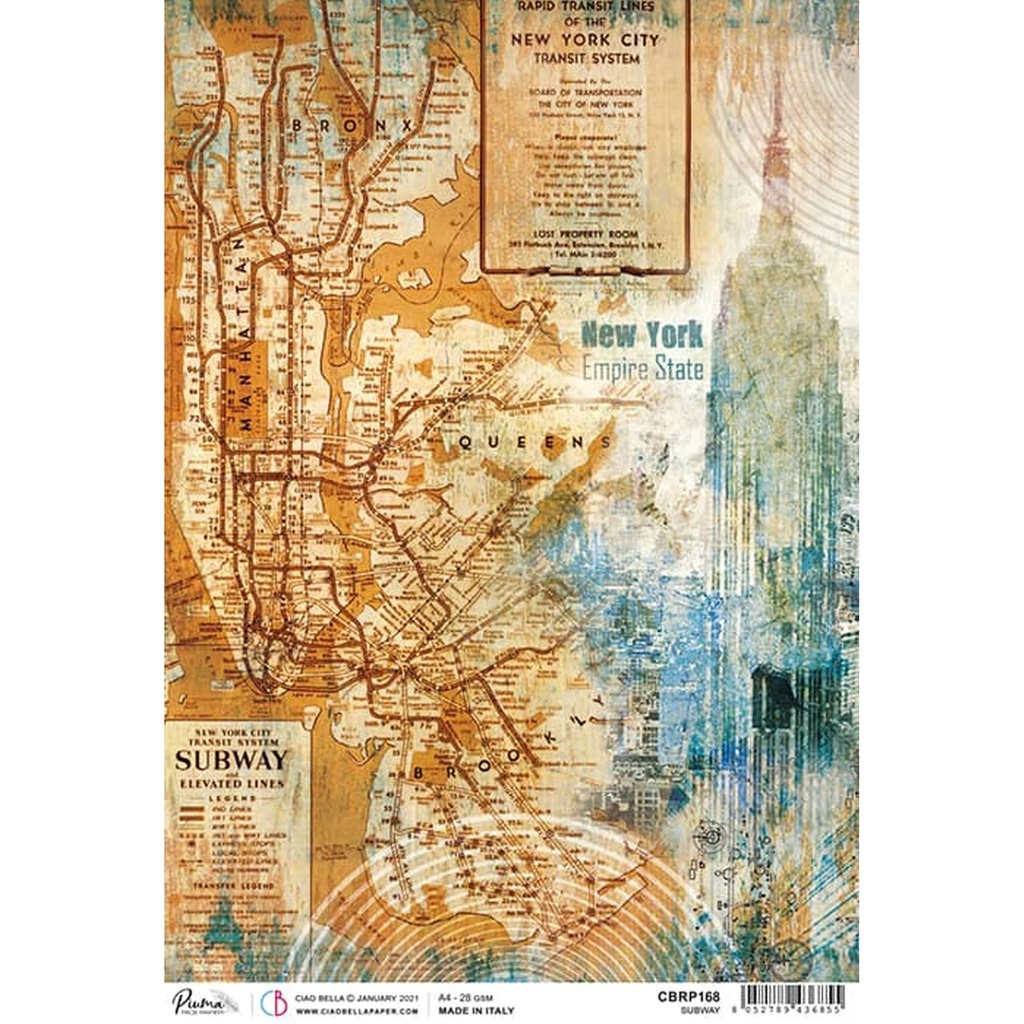 Ciao Bella Paper - Subway A4 Rice Paper (Single Sheet)