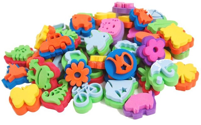 Creativ - Foam Stamps - Assorted Shapes (55pcs)