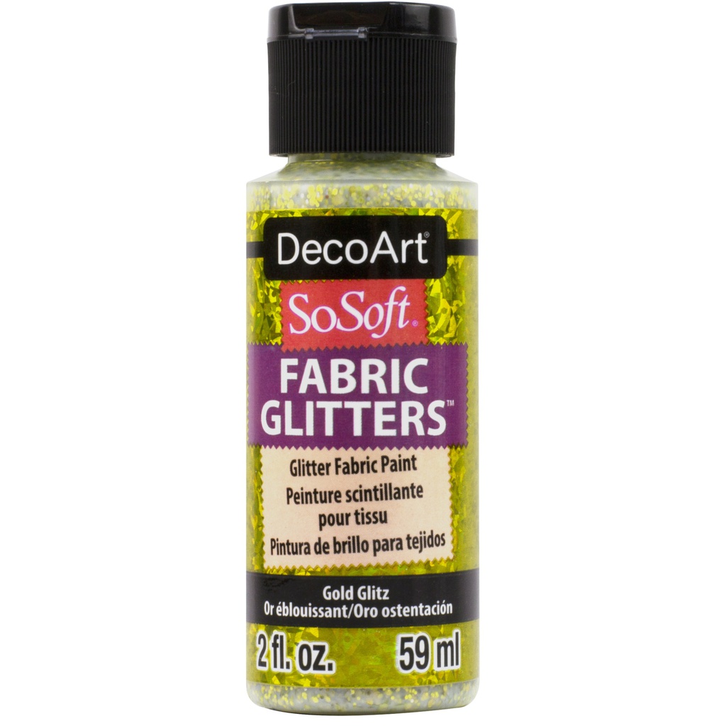 DecoArt SoSoft Glitter Fabric Paint 2oz - Gold Glitz 