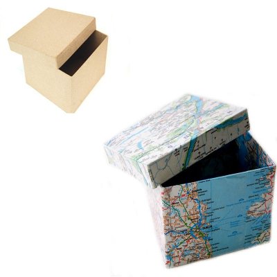 Paper Mache Square Box (5pk)