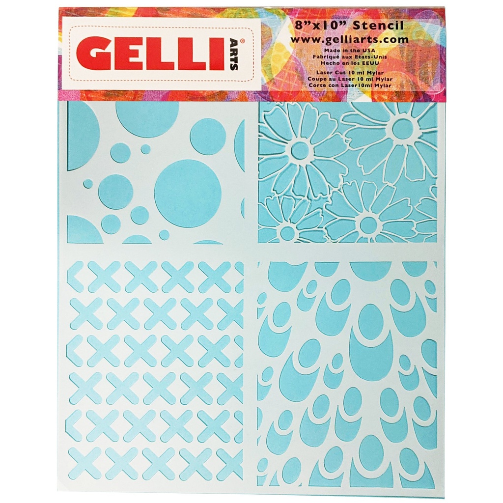 Gelli Arts® Multi Stencil (8"x10" plate)