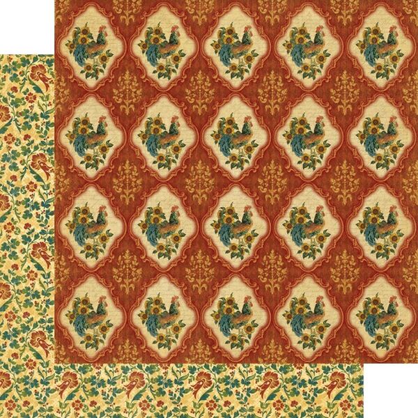 Graphic 45 - French Country - Bonjour 12"x12" Paper (x25 sheets)