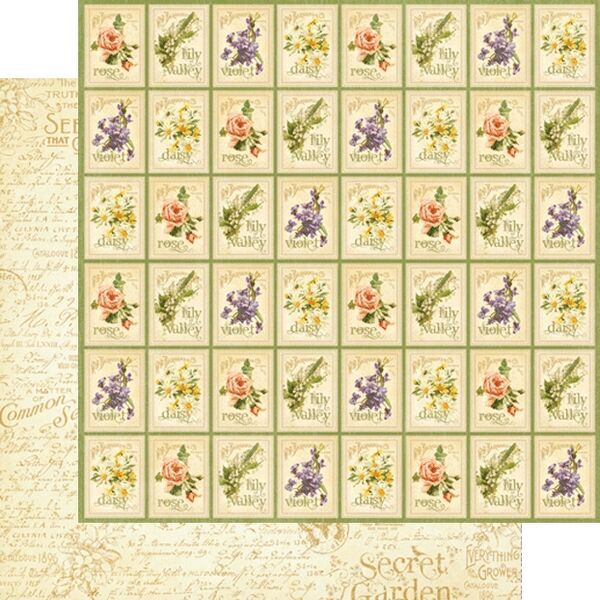 Graphic 45 - Secret Garden - Seed Fairy 12"x12" Paper (x25 sheets)