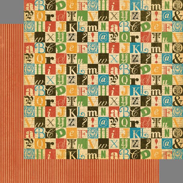 Graphic 45 - Typography - Create 12"x12" Paper (x25 sheets)