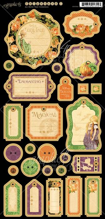 Graphic 45 - An Eerie Tale Chipboard