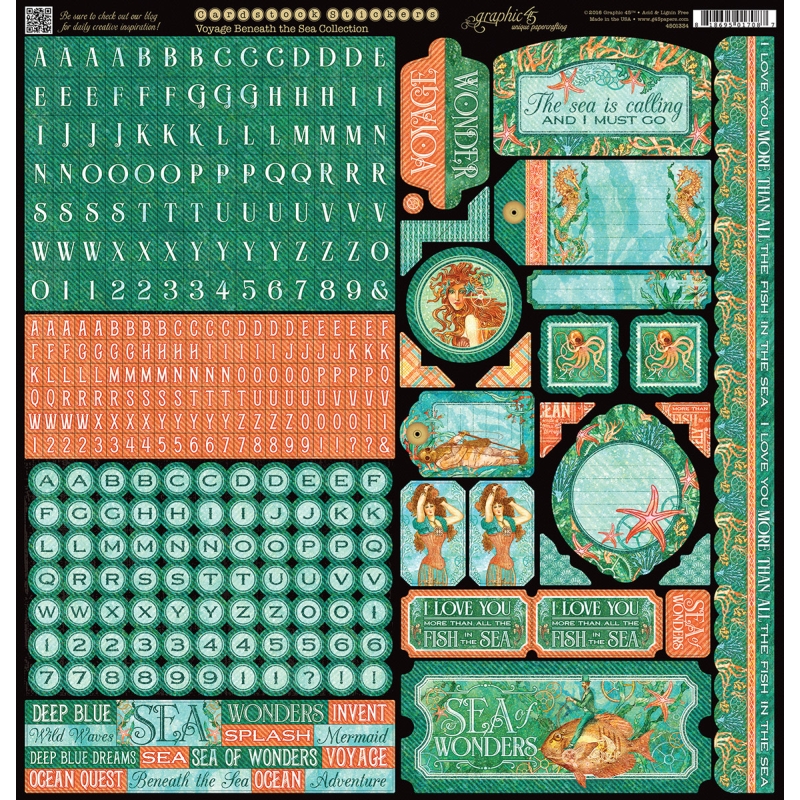 Graphic 45 - Voyage Beneath the Sea Stickers