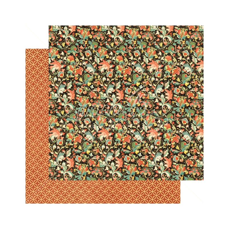 Graphic 45 - Enchanted Forest - Sumptuous Floral 12"x12" Paper (x10 Sheets)