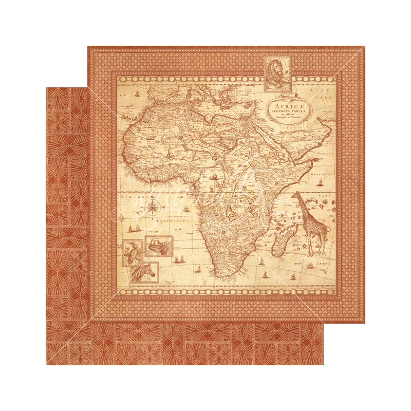 Graphic 45 - Safari - Journey of a Lifetime 12"x12" Paper (x10 Sheets)