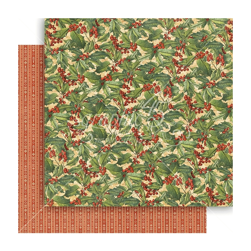 Graphic 45 - Winter Wonderland - Holly Berries 12"x12" Paper (x10 Sheets)