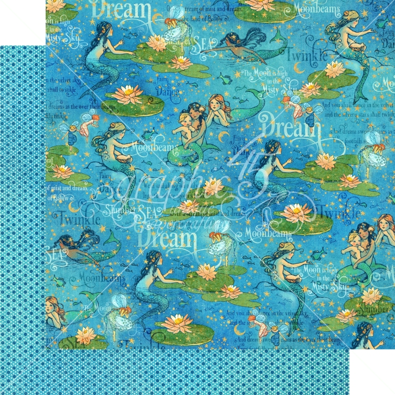 Graphic 45 - Dreamland - Moonbeam Dance 12"x12" Paper (x5 Sheets)