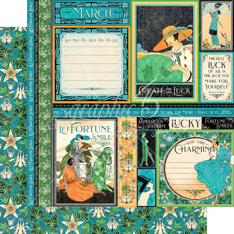 Graphic 45 - Fashion Forward - March 12"x12" Paper (x5 Sheets)