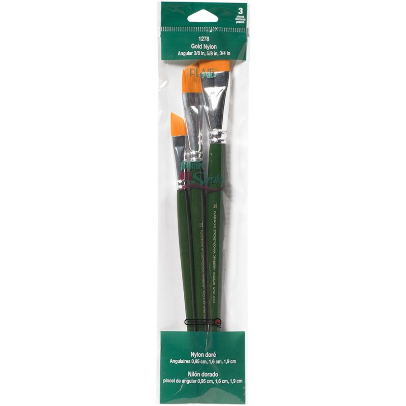 FolkArt One Stroke Angle Brush Set (3 pieces)