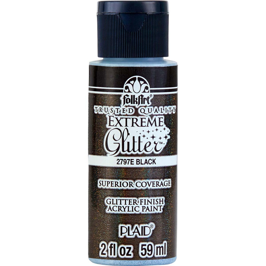 FolkArt Extreme Glitter™ - Black (2oz)