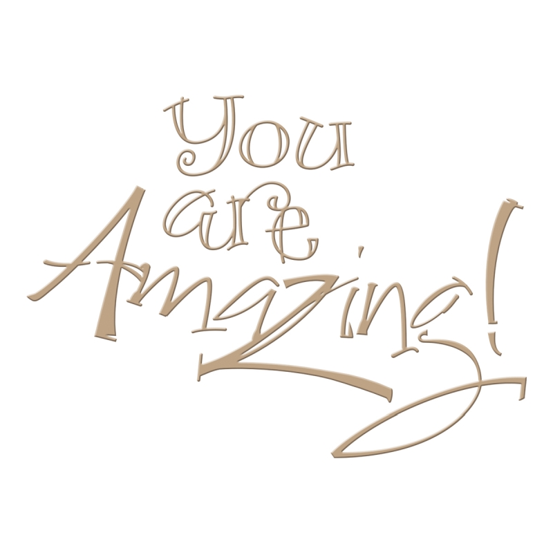 Spellbinders Glimmer Plate - You are Amazing 