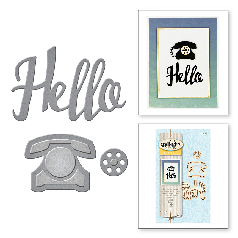 Spellbinders Die D-Lites - Hello