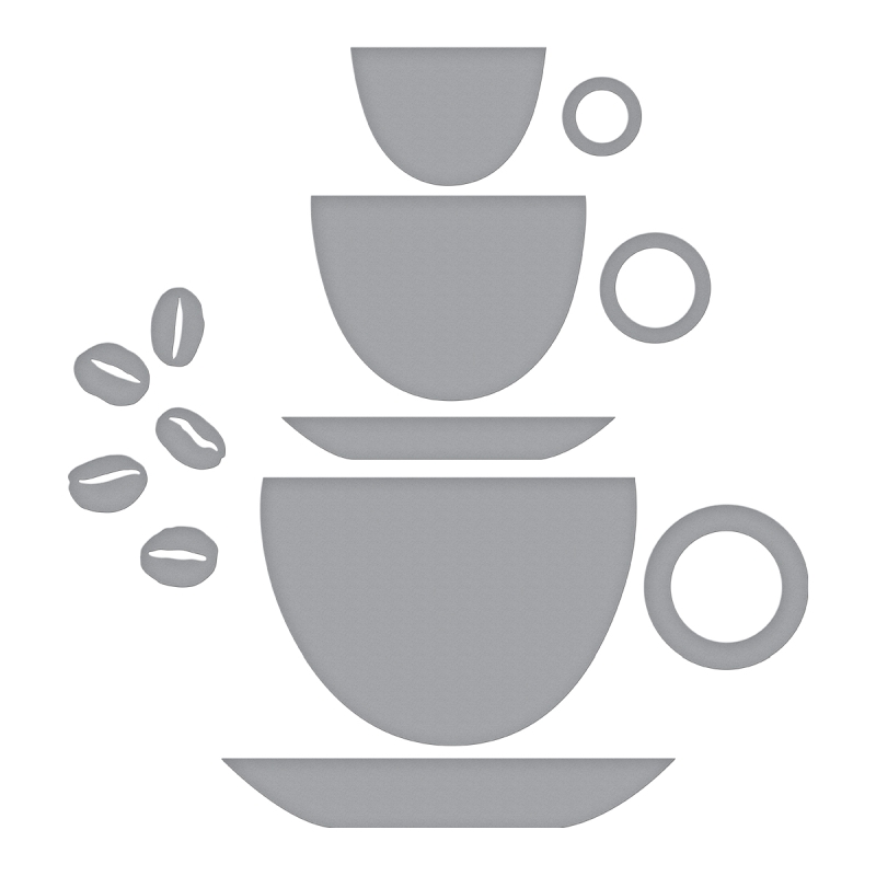 Spellbinders Die D-Lites - Cup and Beans 