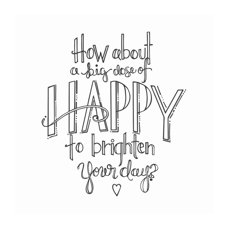 Spellbinders Big Dose of Happy Rubber Stamp