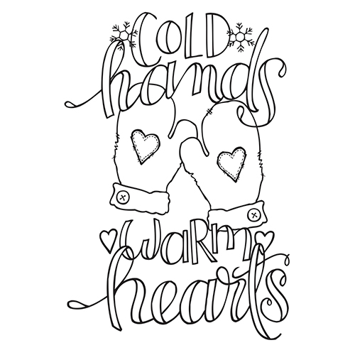 Spellbinders Cold Hands Rubber Stamp