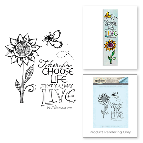 Spellbinders Choose Life Rubber Stamp