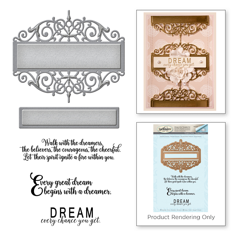 Spellbinders Stamp & Die Set - Beautiful Dreamer