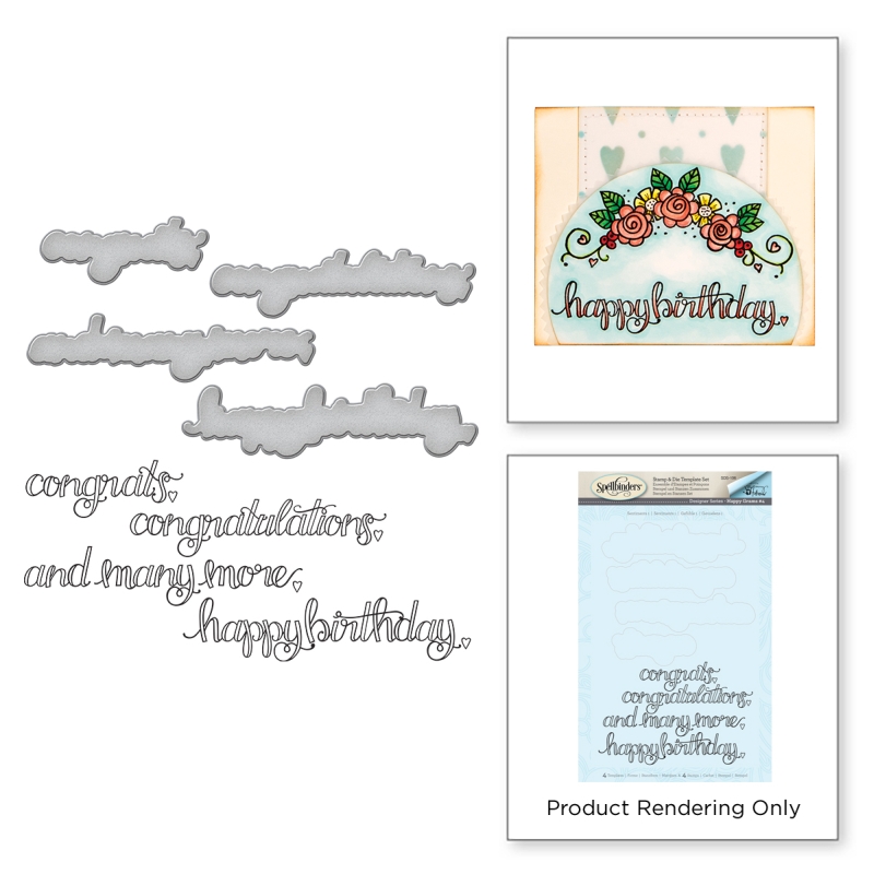 Spellbinders Stamp & Die Set - Sentiments I