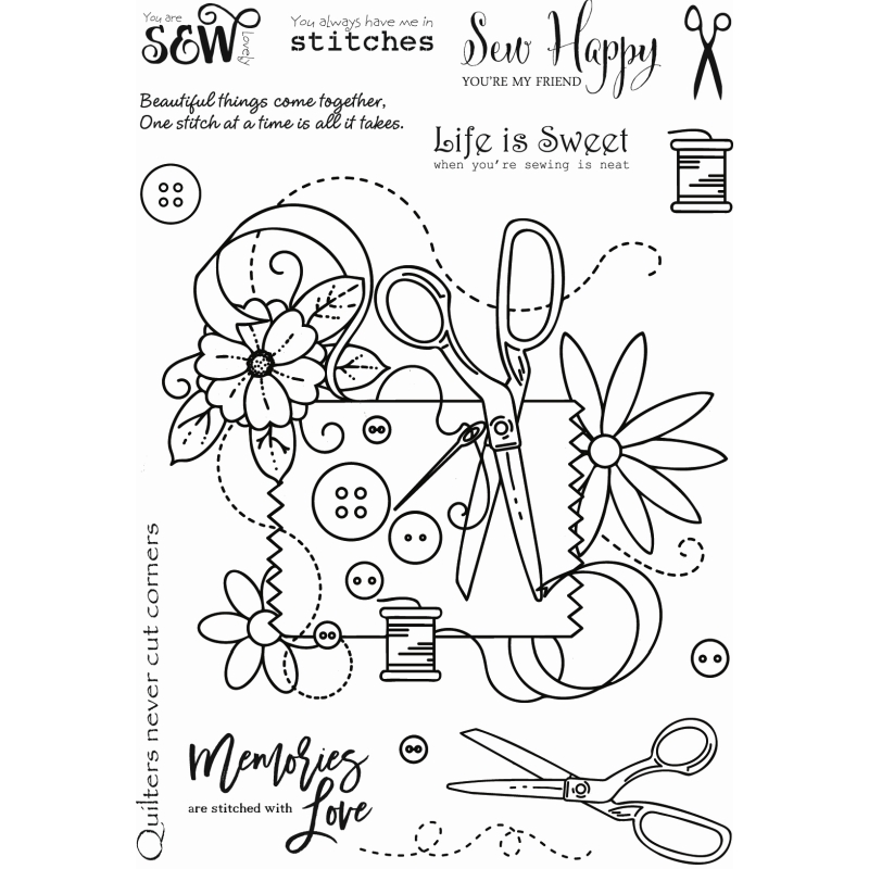 Sharon Callis Quilters Delight Stamp Set