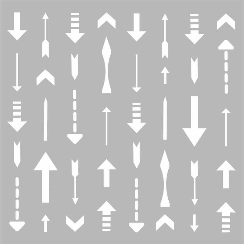 Sharon Callis Arrows 6"x6" Stencil
