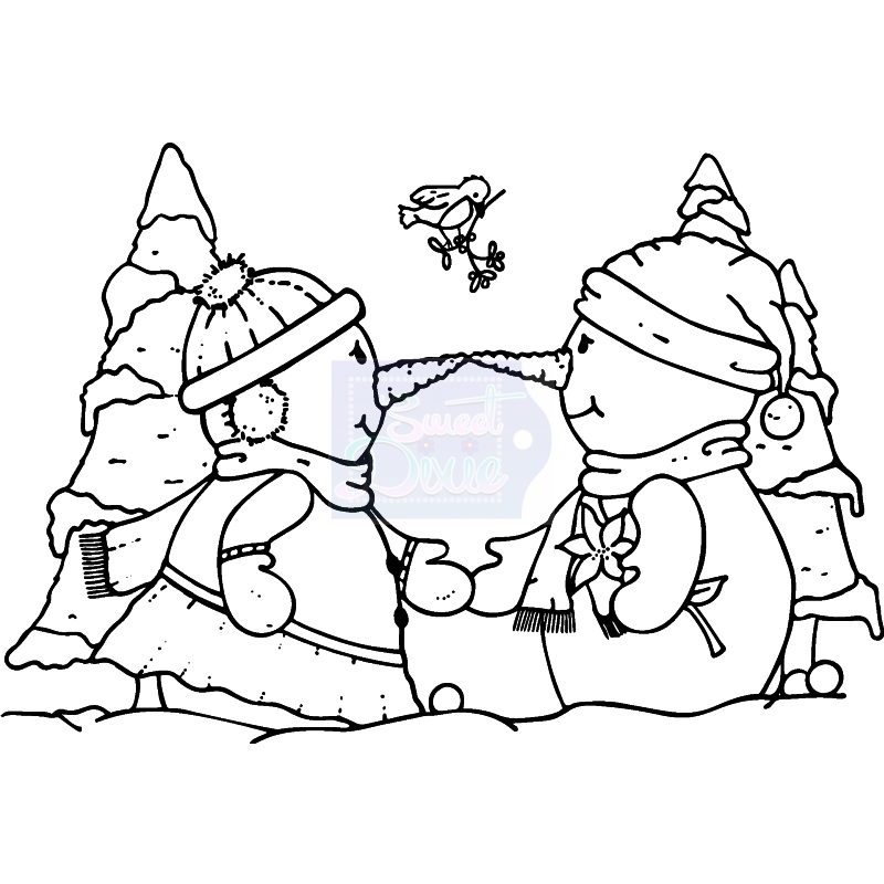 Sweet Dixie Snowy Kisses stamp set by Sharon Callis