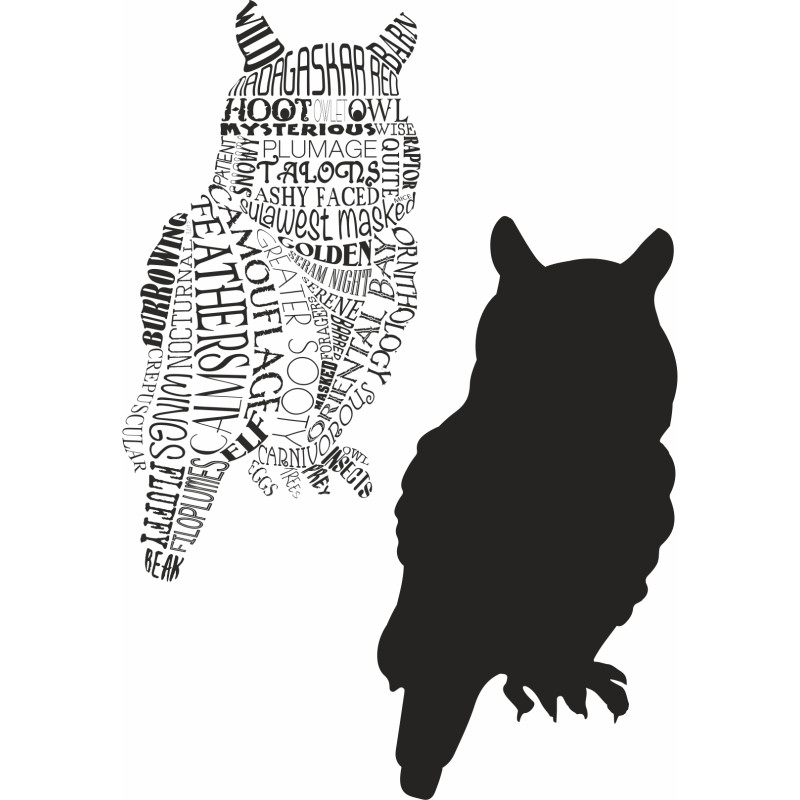 Sweet Dixie Typography Owl by Sharon Callis