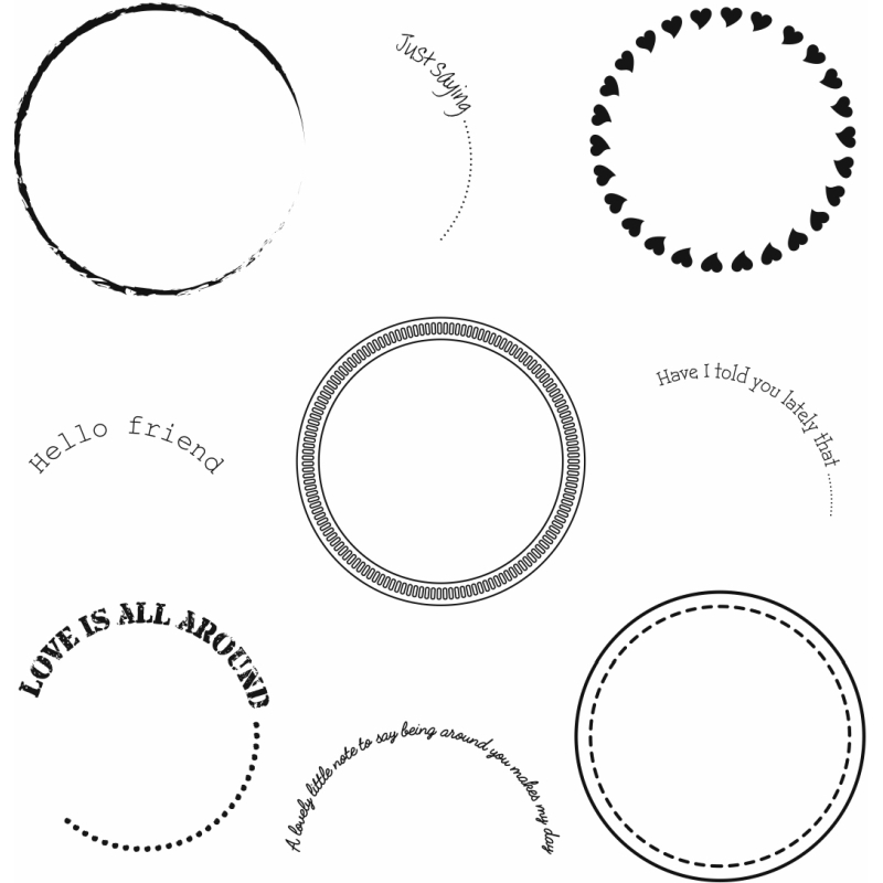 Sweet Dixie Circle Mini stamp set - Designed & sized for Mini Dies SDD393 to SDD416