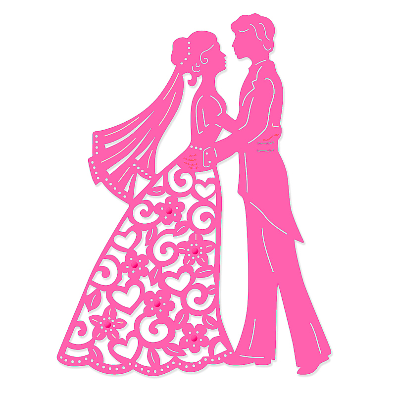 Sweet Dixie Wedding Couple die set