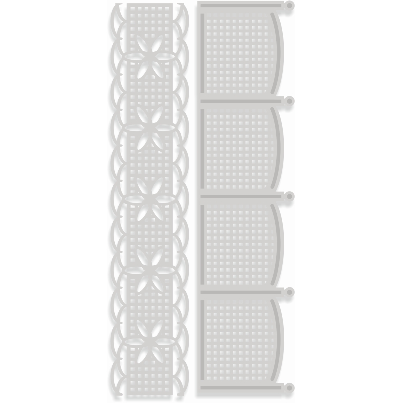 Sweet Dixie Fence & Trellis Border Strip die set by Sharon Callis